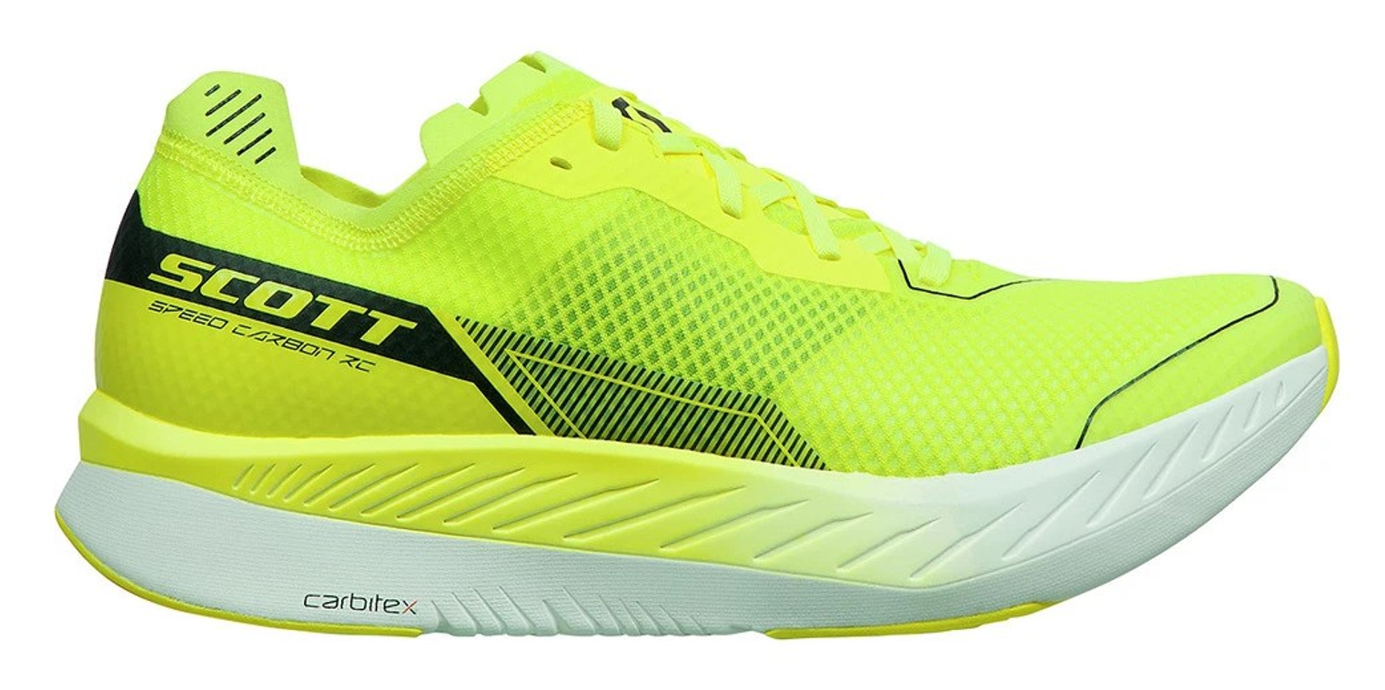 Chaussures running femme Scott SPEED CARBON RC Jaune fluo Blanc Noir 1