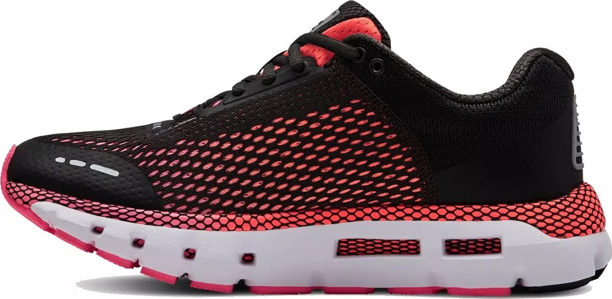 Chaussures running femme Under Armour UA W HOVR INFINITE Noir Rose Blanc (2)