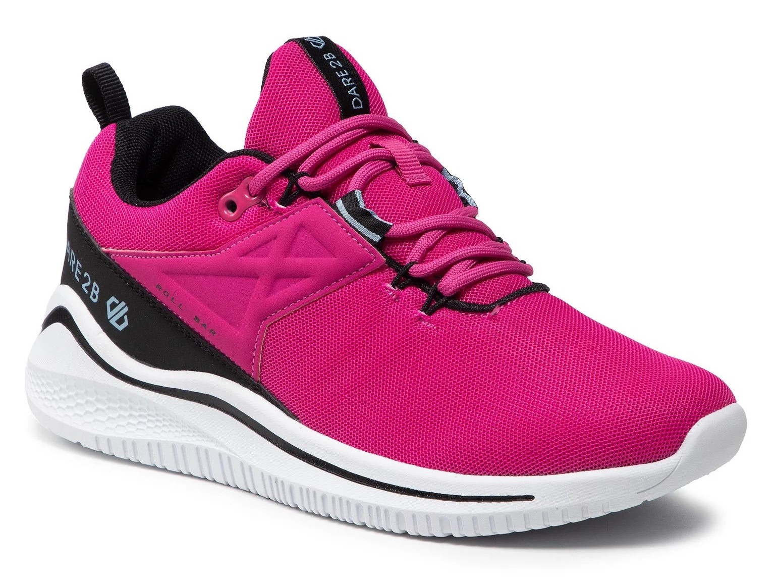 Chaussures running femme DARE2B PLIO Rose vif Noir Blanc