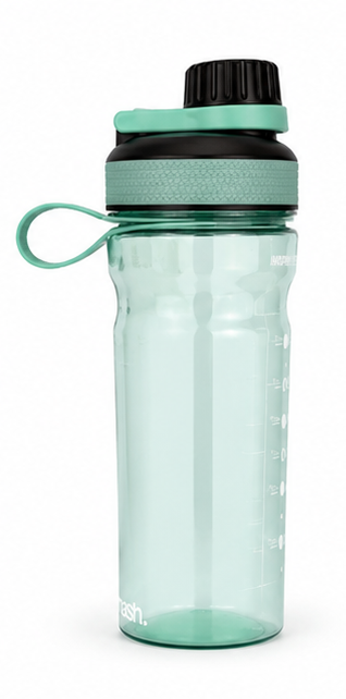 Shaker gradué avec repères d’hydratation 850ml Smash Vert menthe Noir (2)