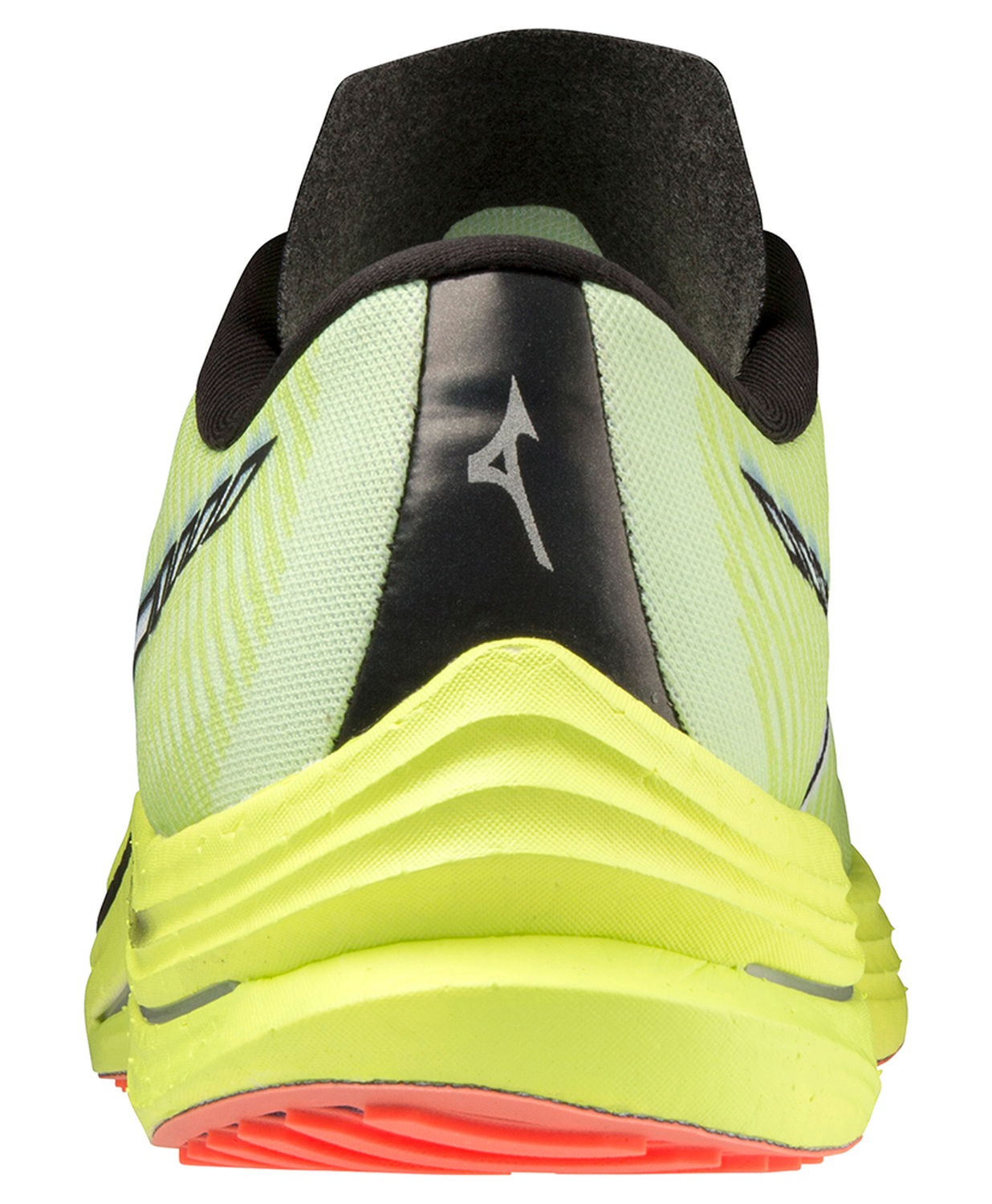 Chaussures running homme Mizuno WAVE REBELLION Vert néon Jaune Rouge orangé 5