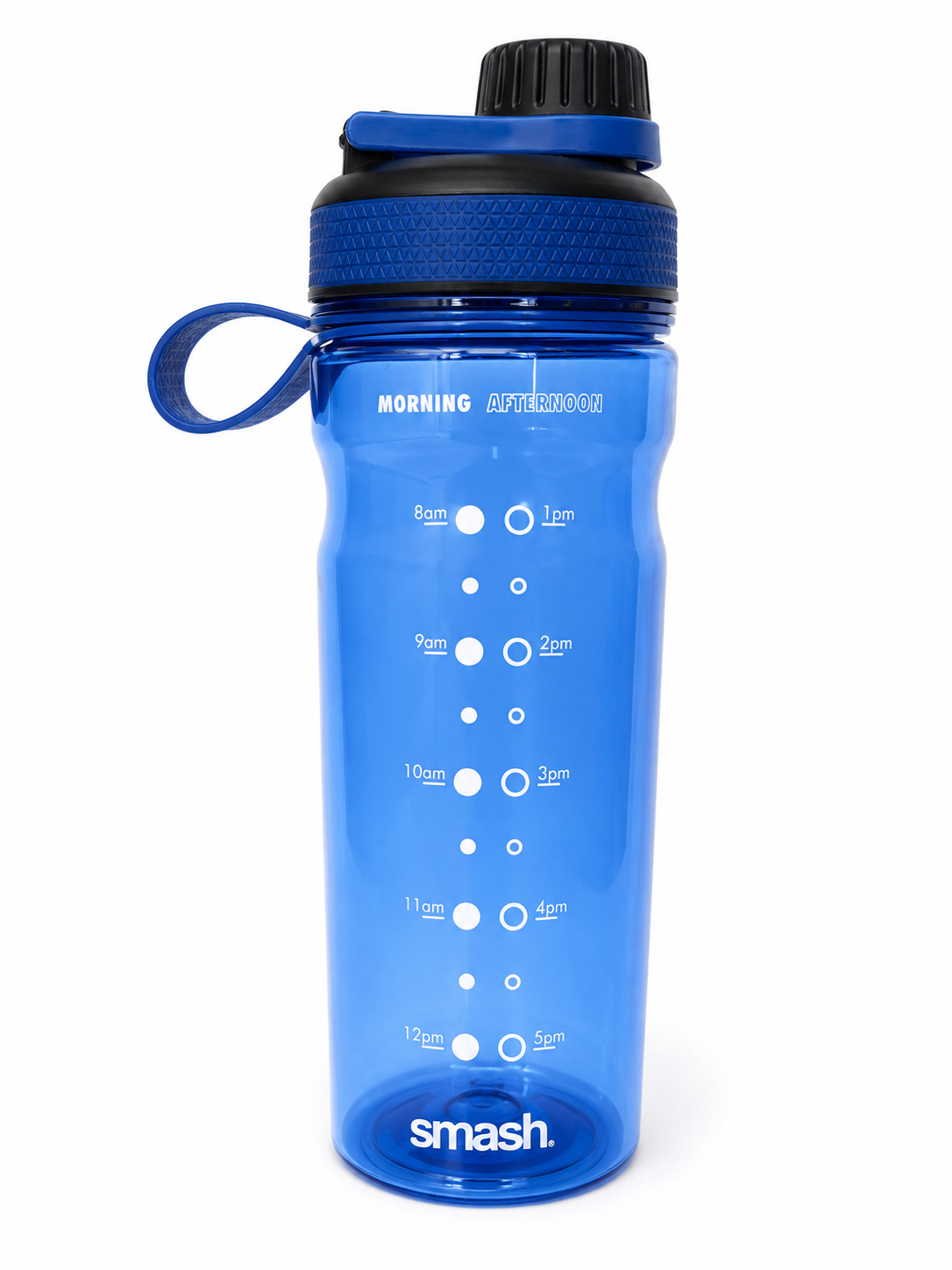 Shaker gradué avec repères d’hydratation 850ml Smash Bleu Noir 1