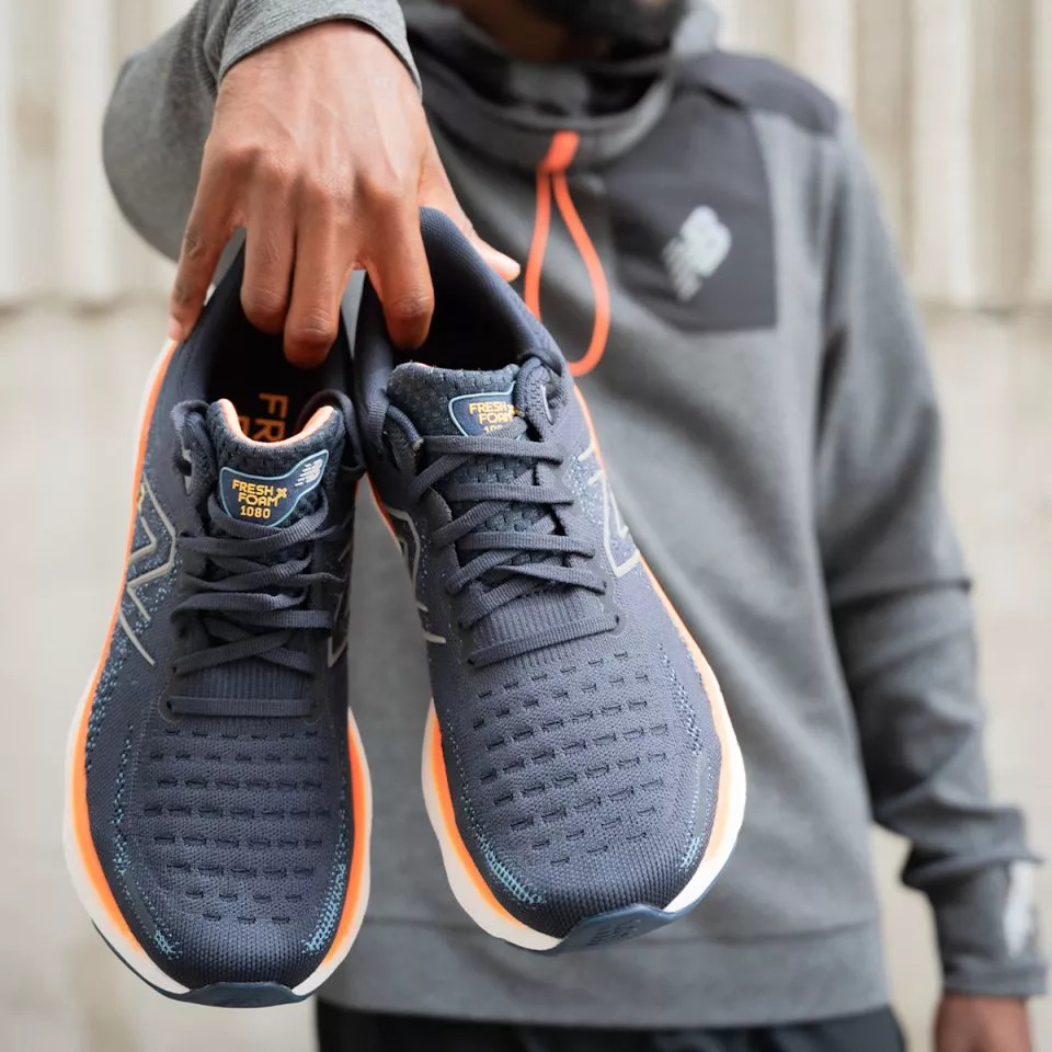 Chaussures running homme New Balance Fresh Foam X 1080 Boost Bleu marine Orange vif Bleu turquoise 3