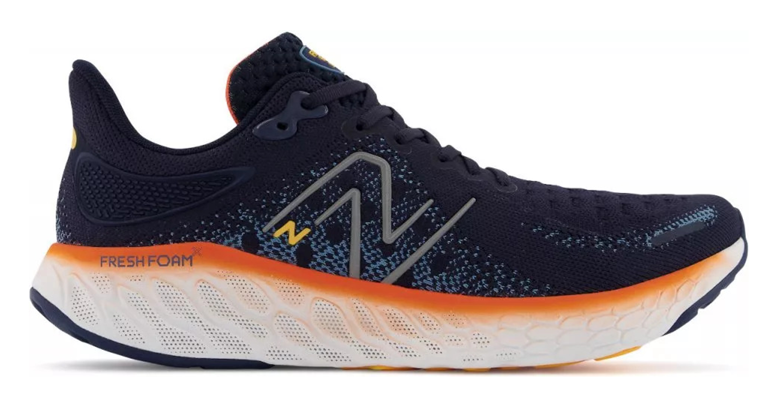 Chaussures running homme New Balance Fresh Foam X 1080 Boost Bleu marine Orange vif Bleu turquoise 1