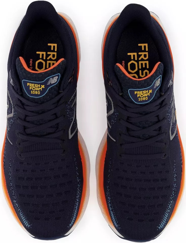 Chaussures running homme New Balance Fresh Foam X 1080 Boost Bleu marine Orange vif Bleu turquoise 6