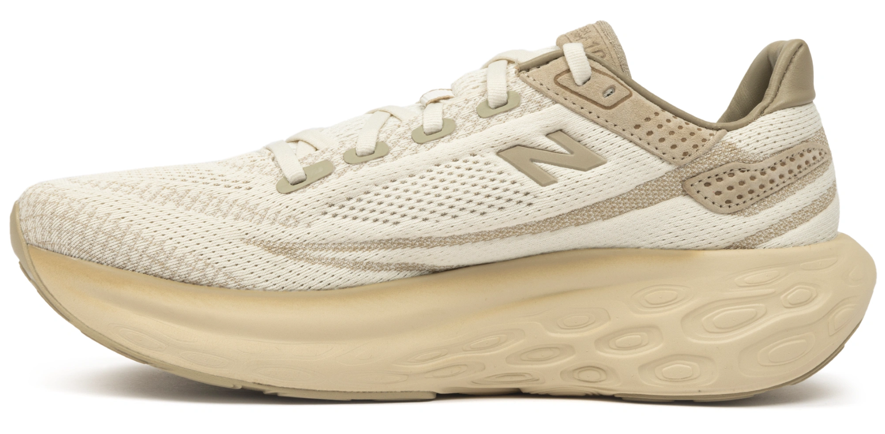 Chaussures running homme New Balance Fresh Foam X 1080 Ultra Beige clair Gris clair Blanc cassé (2)