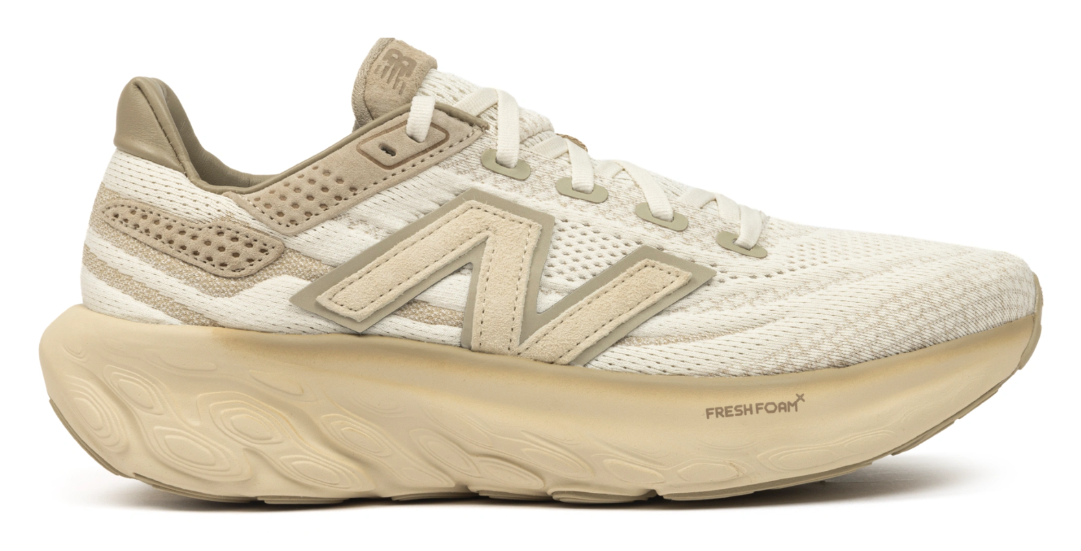 Chaussures running homme New Balance Fresh Foam X 1080 Ultra Beige clair Gris clair Blanc cassé (1)