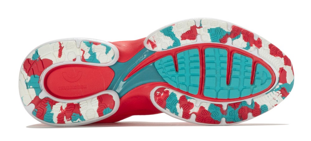 Chaussures running femme True Motion U-TECH NEVOS Rouge Turquoise Gris clair 4