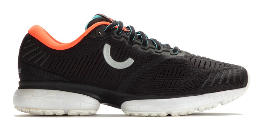 Chaussures running femme True Motion U-TECH NEVOS Noir Orange fluo Turquoise 2