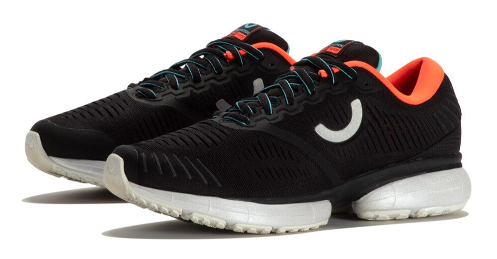 Chaussures running femme True Motion U-TECH NEVOS Noir Orange fluo Turquoise