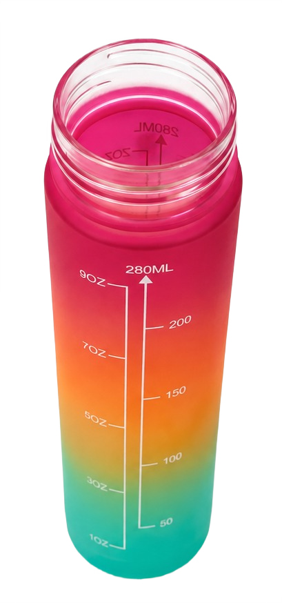 Gourde graduée avec repères d’hydratation 280ml unisexe Smash Refill Rose Orange Vert (2)