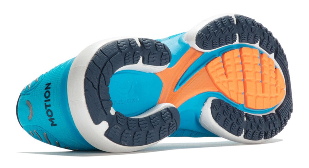Chaussures running homme True Motion U-TECH NEVOS Turquoise Orange Gris clair 5