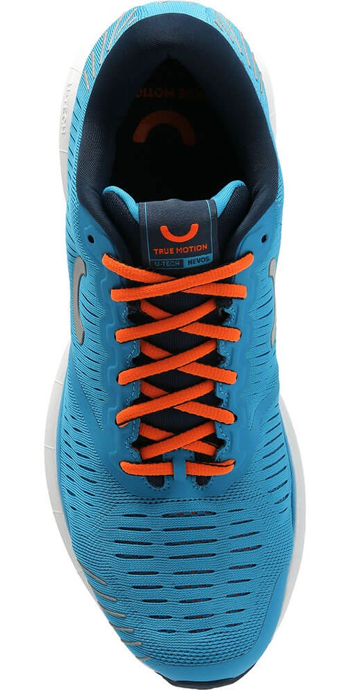 Chaussures running homme True Motion U-TECH NEVOS Turquoise Orange Gris clair 6