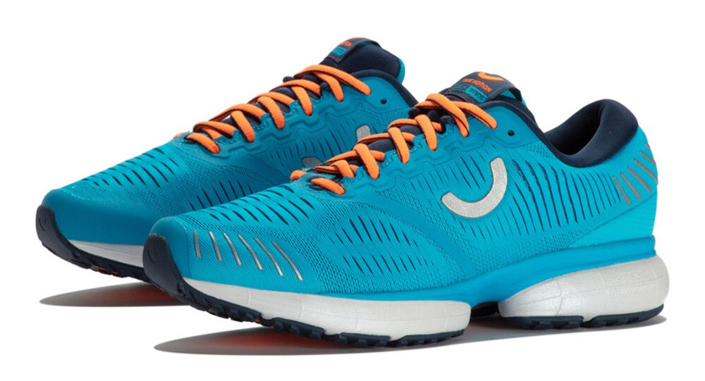 Chaussures running homme True Motion U-TECH NEVOS Turquoise Orange Gris clair