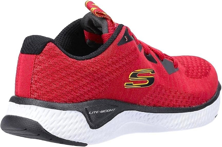Chaussures running junior Skechers SOLAR FUSE - KRYZIK Rouge Noir Jaune Blanc 4