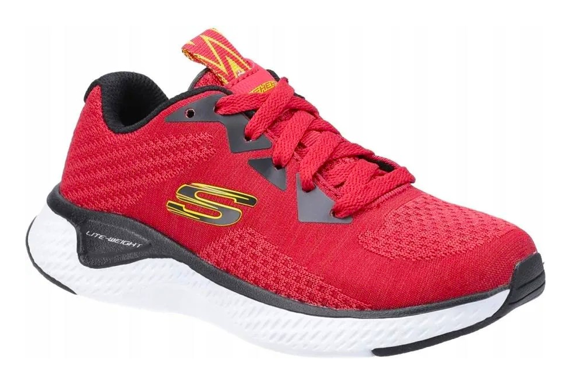 Chaussures running junior Skechers SOLAR FUSE - KRYZIK Rouge Noir Jaune Blanc 1