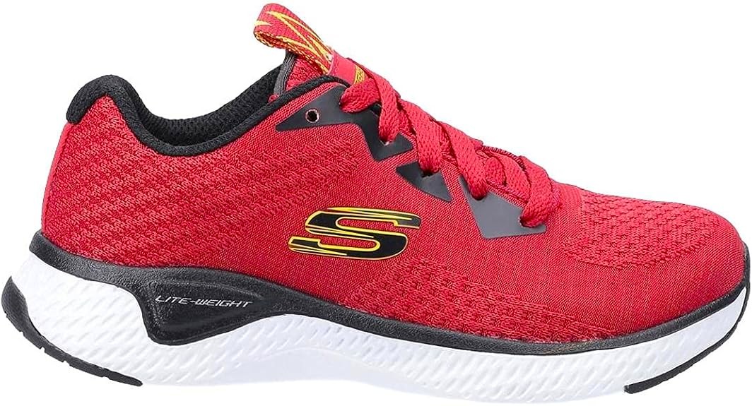Chaussures running junior Skechers SOLAR FUSE - KRYZIK Rouge Noir Jaune Blanc