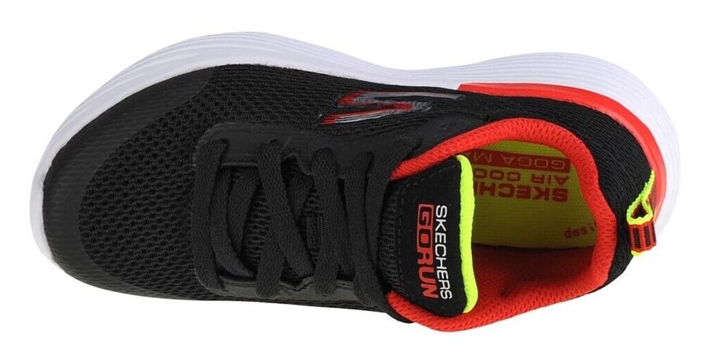 Chaussures running junior Skechers GO RUN 400 V2 - OMEGA Noir Blanc Rouge Gris brillant 4