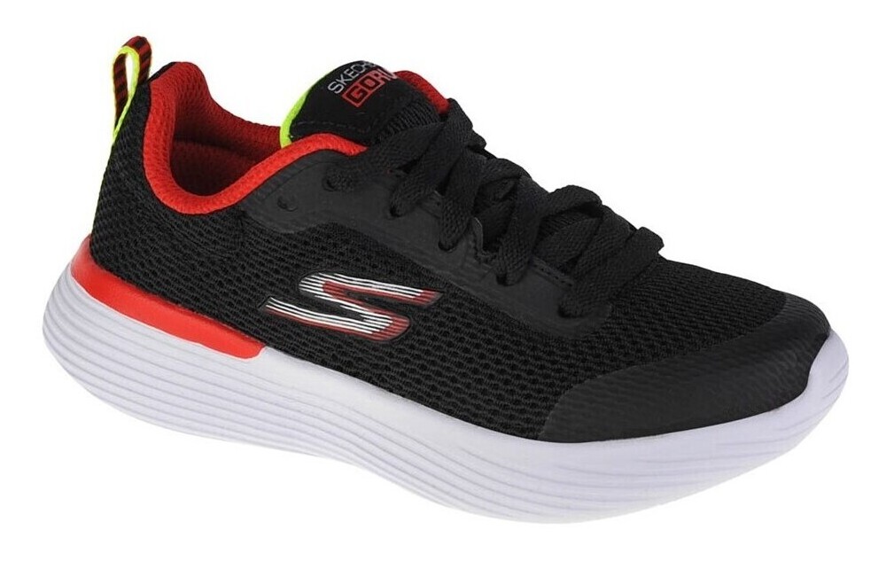 Chaussures running junior Skechers GO RUN 400 V2 - OMEGA Noir Blanc Rouge Gris brillant