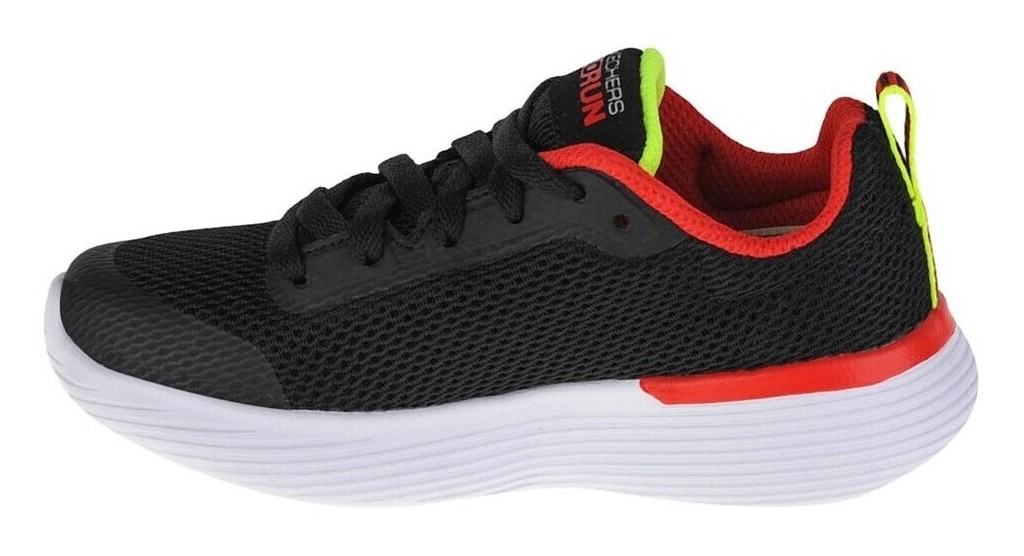 Chaussures running junior Skechers GO RUN 400 V2 - OMEGA Noir Blanc Rouge Gris brillant 2