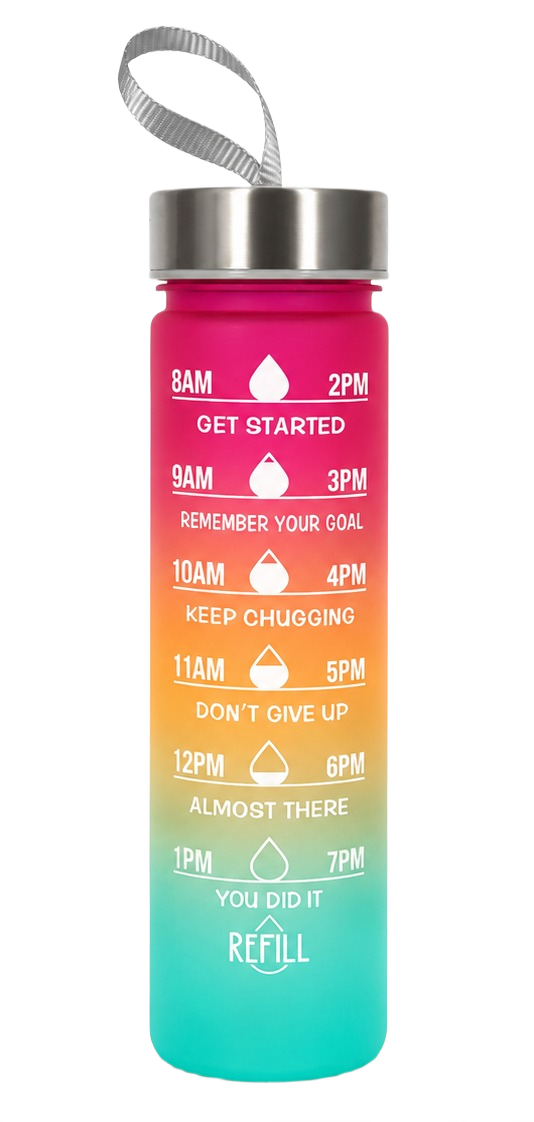 Gourde graduée avec repères d’hydratation 520ml unisexe Smash Refill Rose Orange Vert (2)
