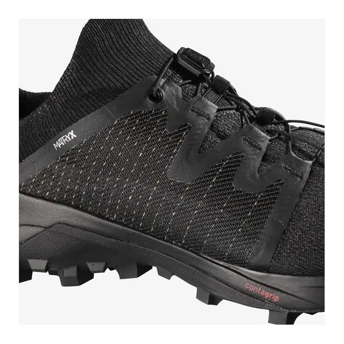 Chaussures trail femme Salomon CROSS PRO Noir Blanc Rouge 6