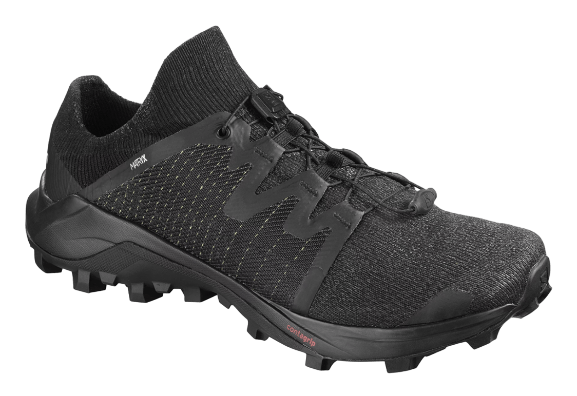 Chaussures trail femme Salomon CROSS PRO Noir Blanc Rouge