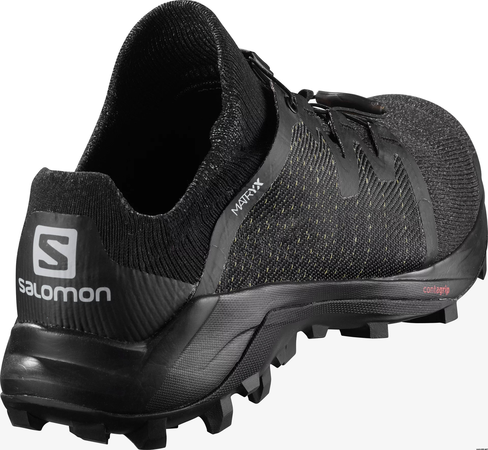 Chaussures trail femme Salomon CROSS PRO Noir Blanc Rouge 4