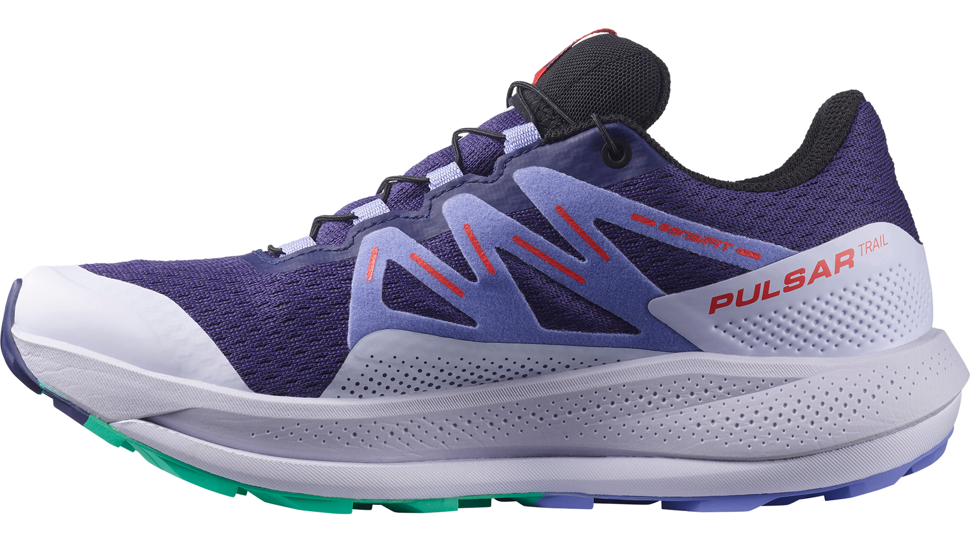 Chaussures trail femme Salomon PULSAR TRAIL GTX Violet clair Bleu lavande Rouge 5