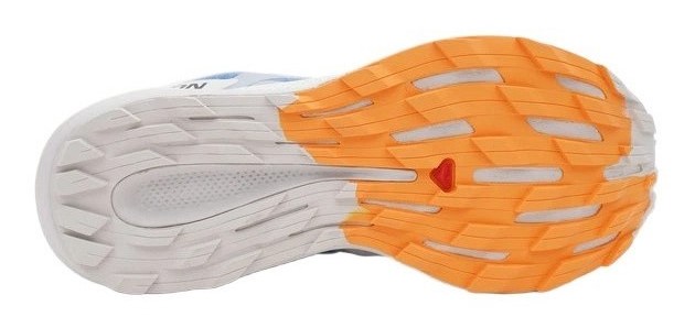 Chaussures trail femme Salomon PULSAR TRAIL GTX Bleu Blanc Orange 6