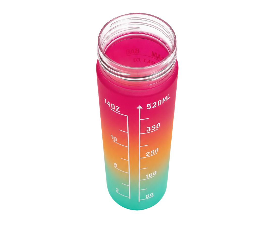 Gourde graduée avec repères d’hydratation 520ml unisexe Smash Refill Rose Orange Vert (3)