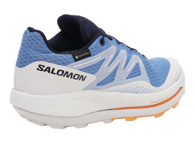 Chaussures trail femme Salomon PULSAR TRAIL GTX Bleu Blanc Orange 4