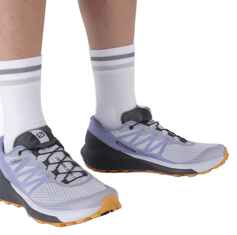 Chaussures trail femme Salomon SENSE RIDE 4 Violet Gris anthracite Orange 3
