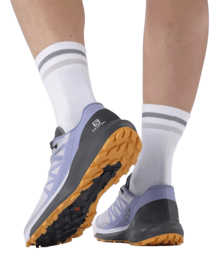 Chaussures trail femme Salomon SENSE RIDE 4 Violet Gris anthracite Orange 4