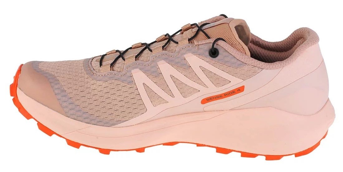 Chaussures trail femme Salomon SENSE RIDE 4 Beige Rose saumon Orange 4