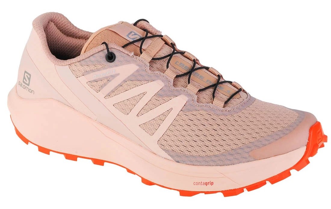 Chaussures trail femme Salomon SENSE RIDE 4 Beige Rose saumon Orange 7