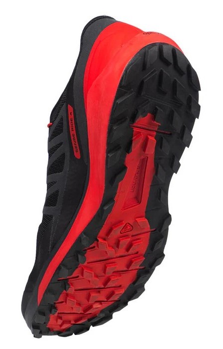 Chaussures trail homme Salomon SENSE RIDE 4 Noir Rouge Blanc 4