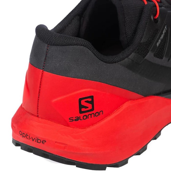 Chaussures trail homme Salomon SENSE RIDE 4 Noir Rouge Blanc 8