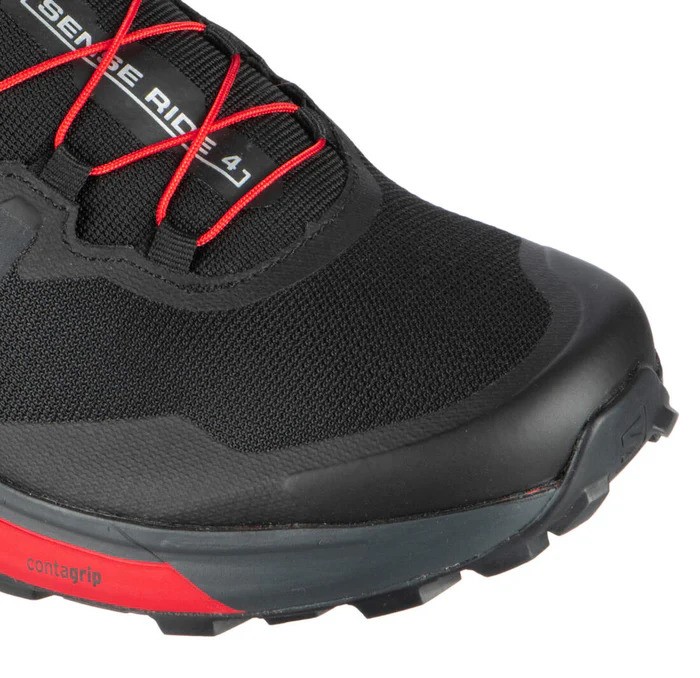 Chaussures trail homme Salomon SENSE RIDE 4 Noir Rouge Blanc 9