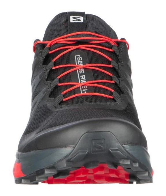 Chaussures trail homme Salomon SENSE RIDE 4 Noir Rouge Blanc 10