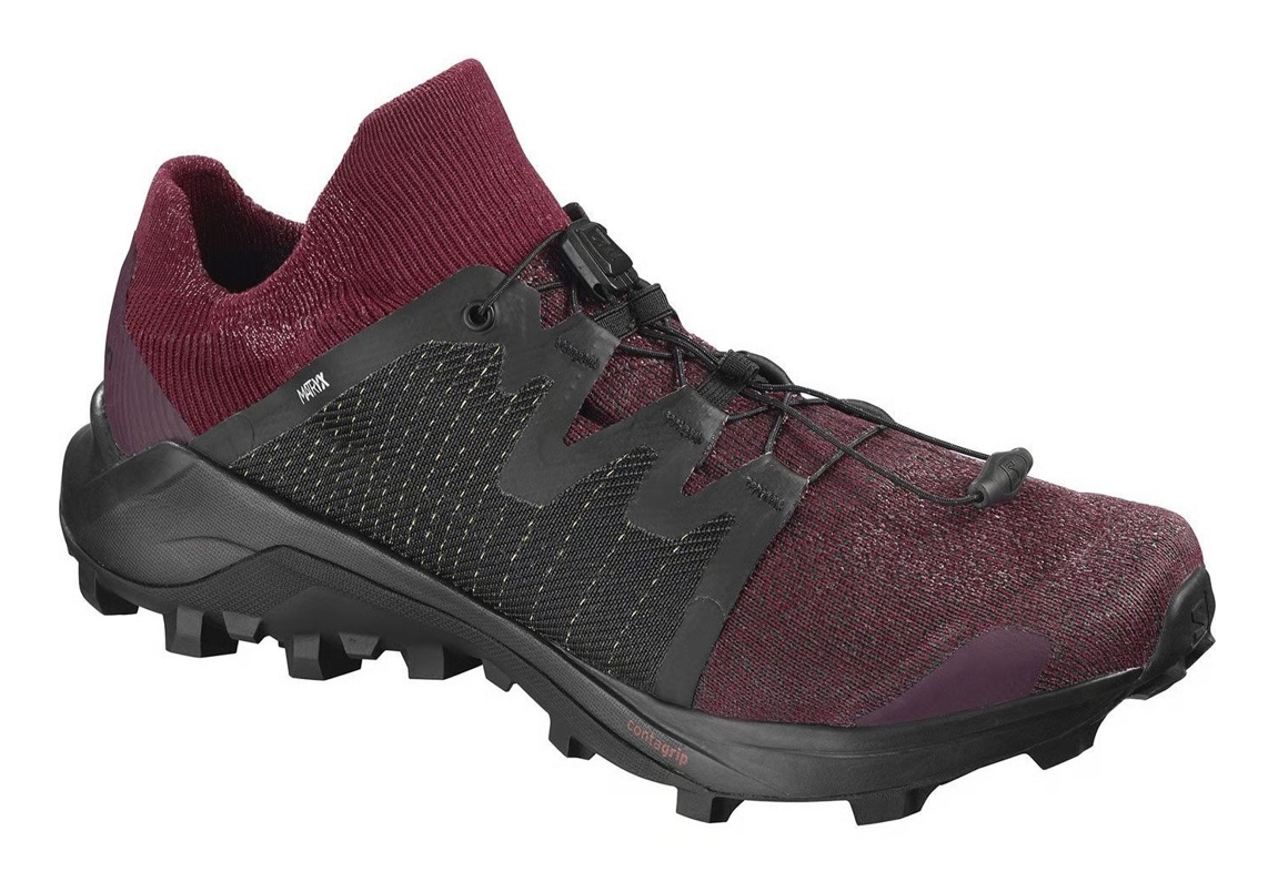 Chaussures trail homme Salomon CROSS PRO Betterave Noir Blanc 1