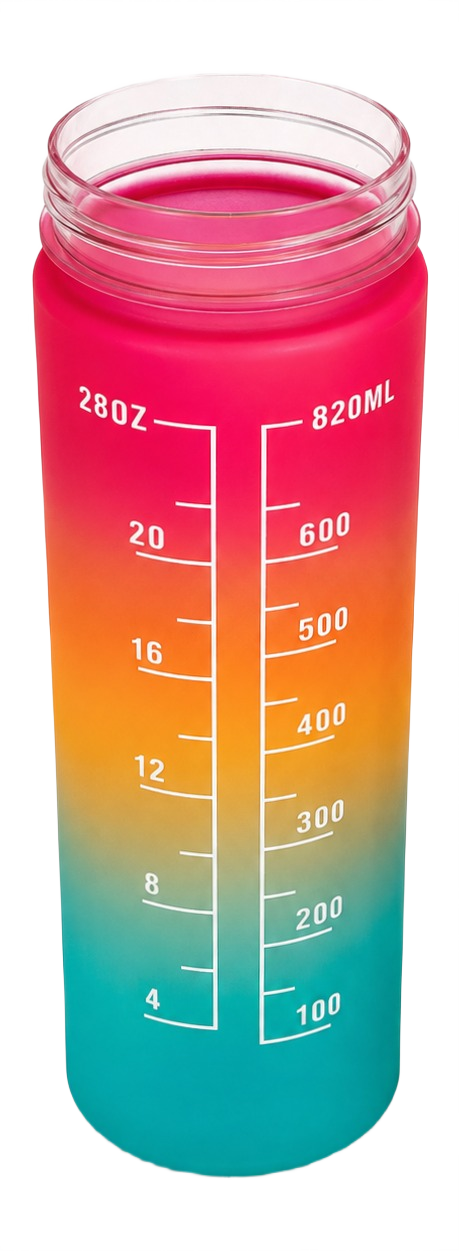 Gourde graduée avec repères d’hydratation 820ml unisexe Smash Refill Rose Orange Vert (3)