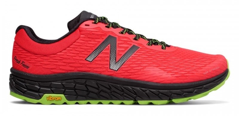 Chaussures trail hommes New Balance Fresh Foam Hierro V2 Rouge Noir Vert