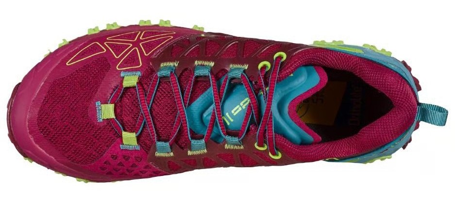 Chaussures trail femme La Sportiva BUSHIDO II WS Prune rouge Bleu ciel Vert pâle 3