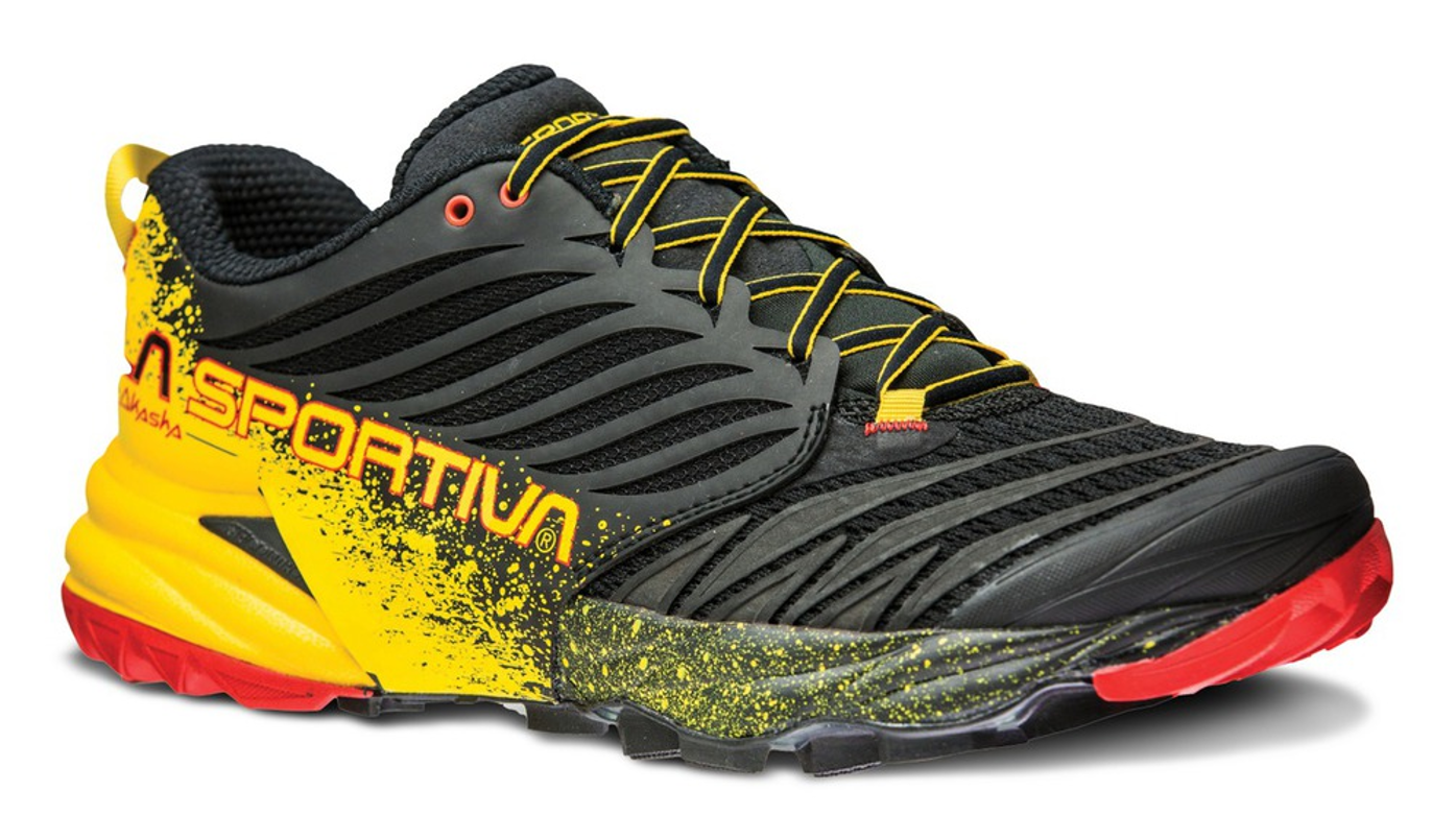 Chaussures trail homme La Sportiva AKASHA Noir Jaune Rouge 1
