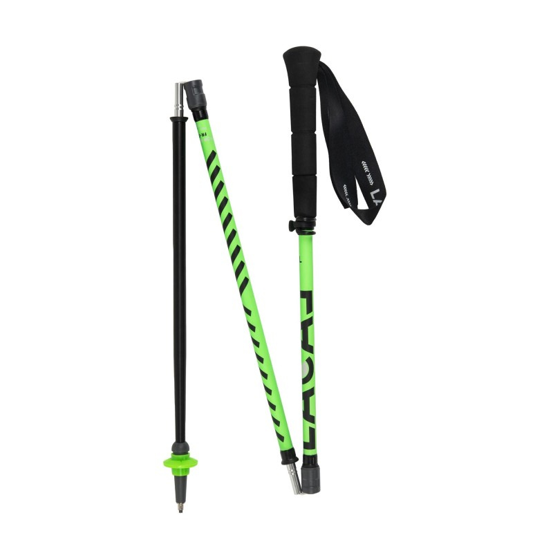 Bâtons running trail unisexe Lacal QUICK STICK CARBONE 120 Vert Noir 2
