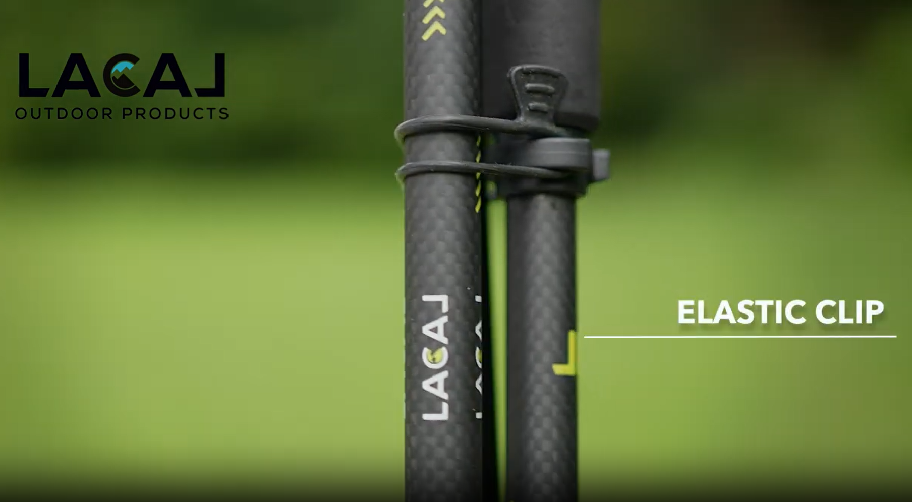 Bâtons running trail unisexe Lacal QUICK STICK CARBONE 120 Vert Noir 2
