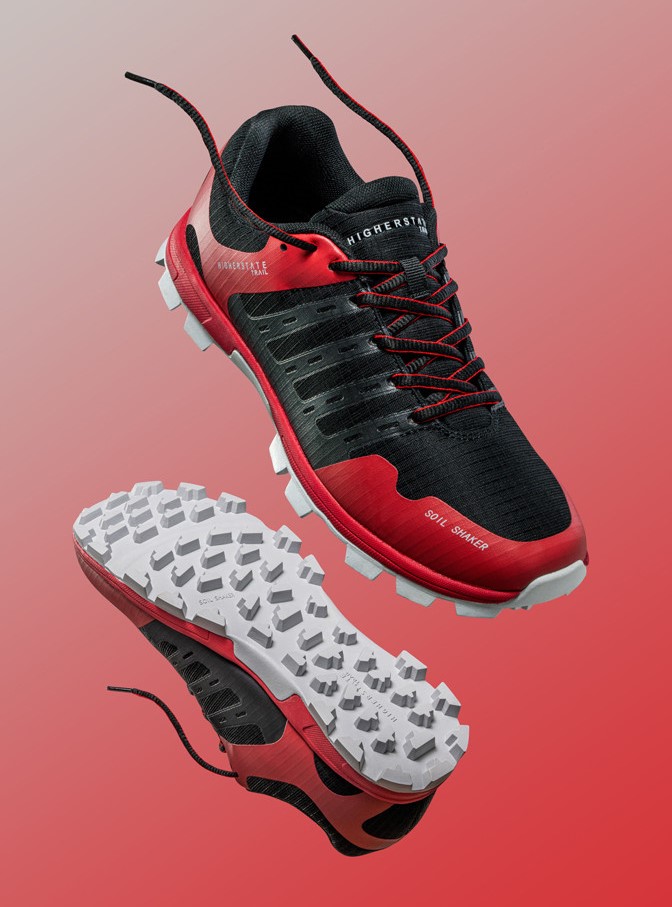 Chaussures trail homme Higher State SOIL SHAKER 2 Noir Rouge Gris 6