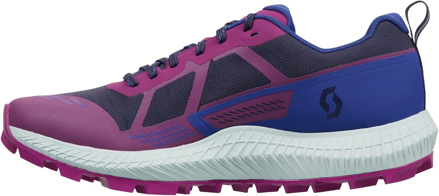 Chaussures trail femme Scott SUPERTRAC 3 Rose carmin Bleu amparo Blanc 2
