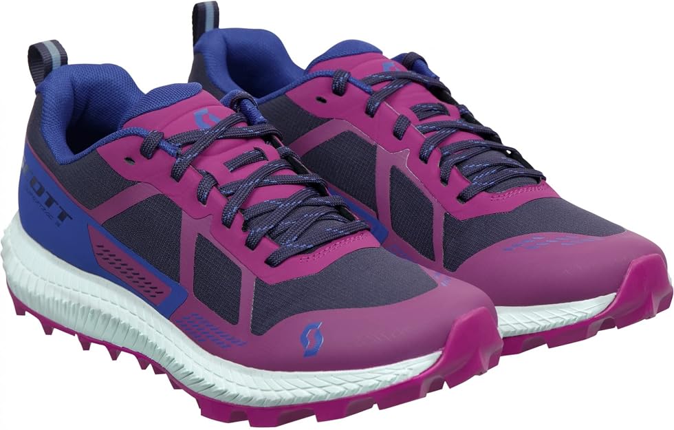 Chaussures trail femme Scott SUPERTRAC 3 Rose carmin Bleu amparo Blanc 3